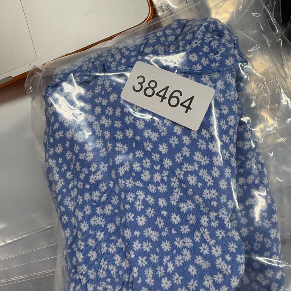 Wild Fable Skirt Women L Large Blue Floral A-Line Midi Mid Rise Pull On Rayon - Picture 8 of 8